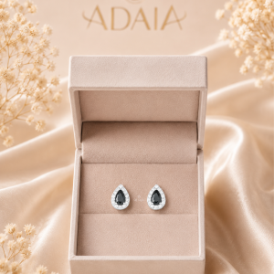 Gotas de Zircon con Piedra Negra