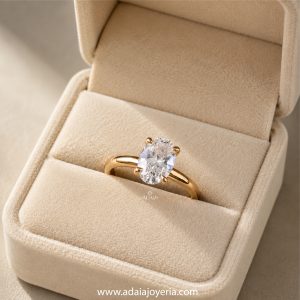 Anillo Corte Oval Oro 18k