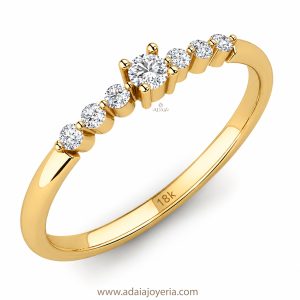 Anillo Cristales Oro 18k