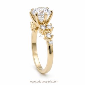 Anillo Rosetas Oro 18k