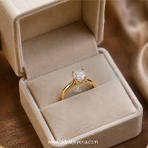 Anillo Solitario Oro 18k