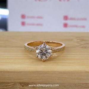 Anillo Taria II con Moissanita Oro 18k